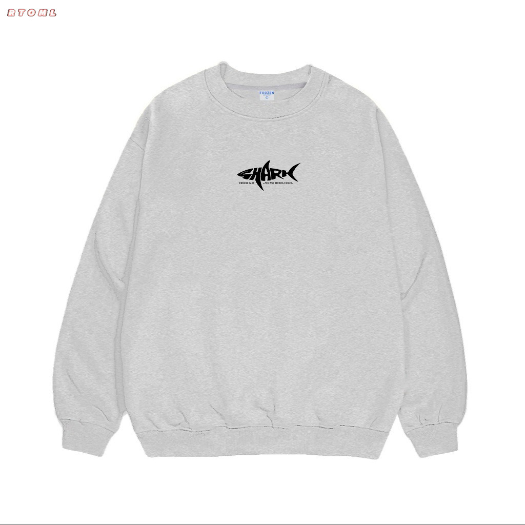 Áo Sweater Frozen Shark Nỉ Bông Form Rộng Nam Nữ Unisex Oversize Áo nỉ cổ tròn 320GSM 100% cotton