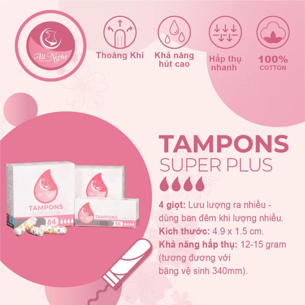 Ảnh 7 của Băng vệ sinh Tampon BEABIAI All Night 100% cotton, thấm hút tức thì sử dụng đươc cả khi bơi 16c,64c