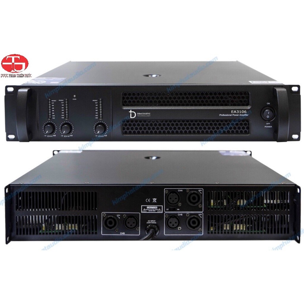 [HCM] Đẩy Công Suất 3 Kênh dBacoustic EA3106  - Hàng chính hãng - Echo audio