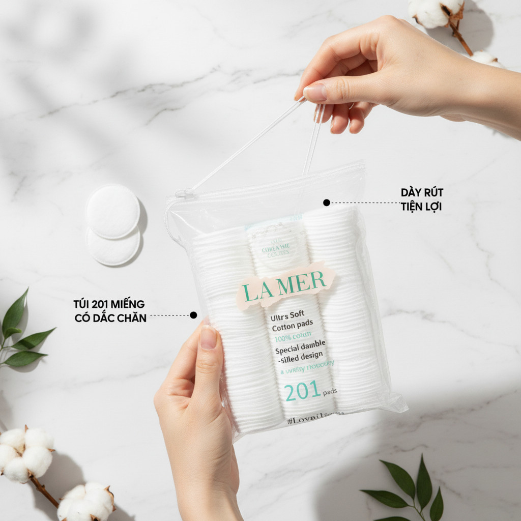 Bông Tẩy Trang Lamer 201, Bông Lamer 201 Miếng, Bông Tẩy Trang Lamer Chính Hãng 100% Cotton | BigBuy360 - bigbuy360.vn