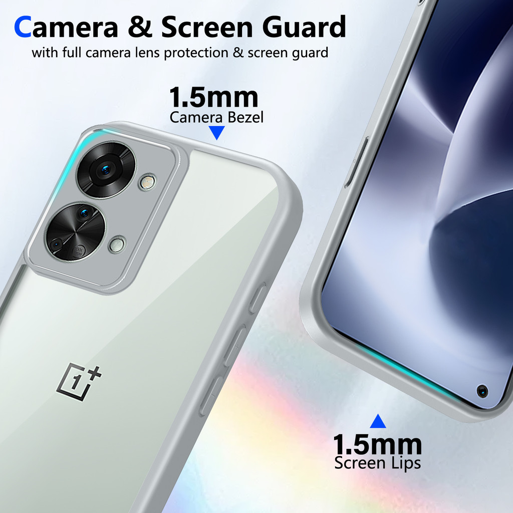 Dành Cho OnePlus Nord 5 4 2 2T OnePlus Nord 5G Ốp Lưng Silicon TPU Chống Sốc Có Mặt Sau Trong Suốt V