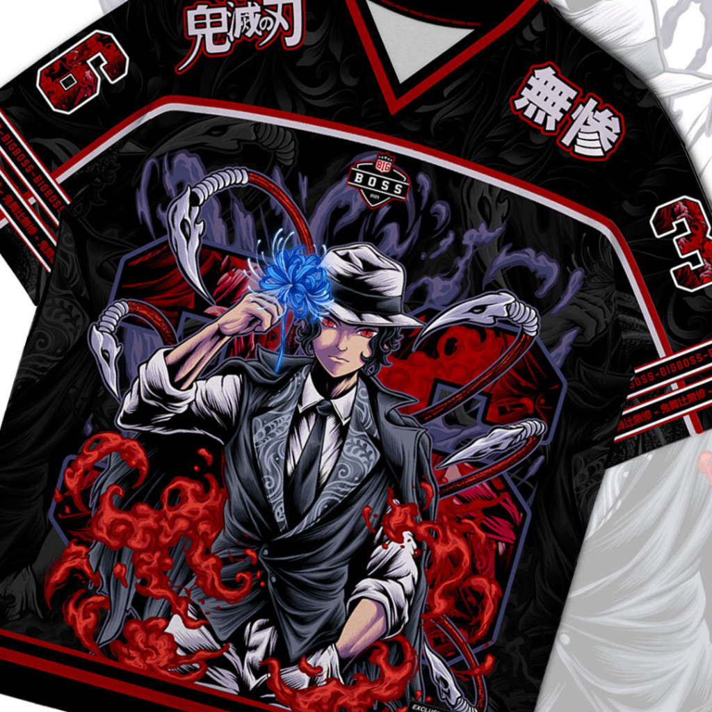 Unisex Oversize Anime Demon Slayer 072 Muzan Jersey