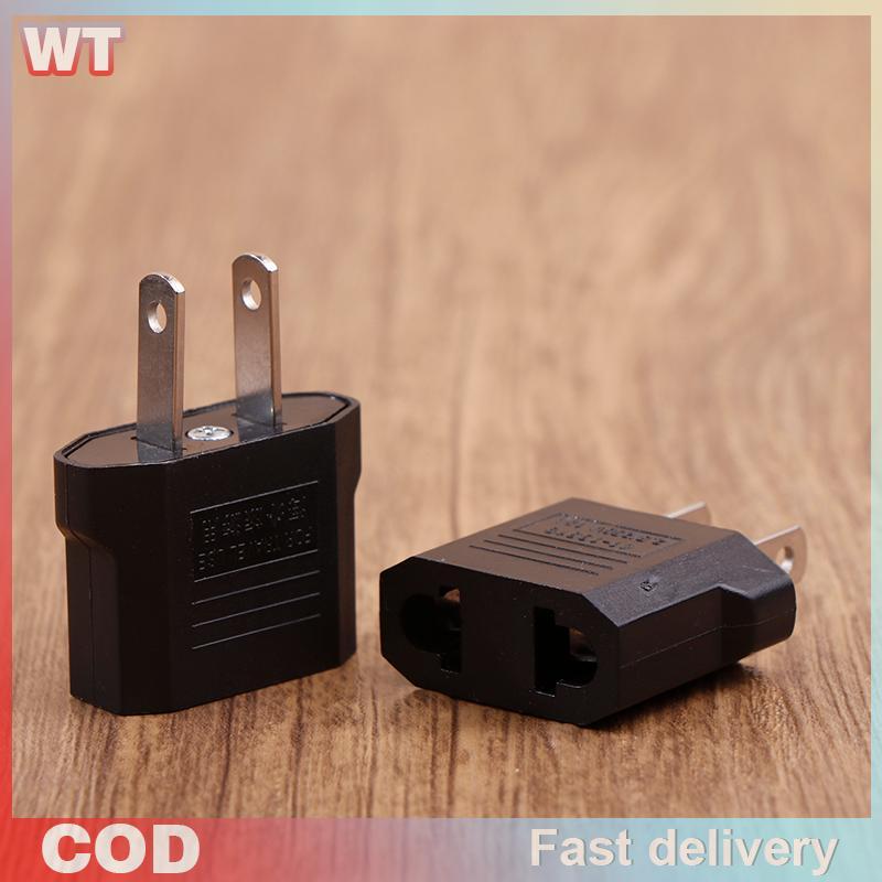 [WT] 2 Cái US AU EU US Sang EU / EU Sang US Cắm Adapter Euro Du Lịch Điện Cắm Ổ Cắm Chuyển Đổi Ổ Cắm
