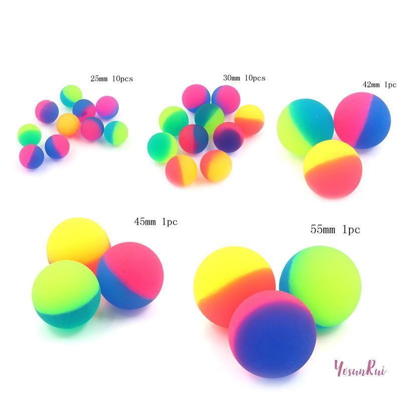 YosunRui] 1 / 10 Chiếc Moonlight High Bounce Ball Co Giãn Juggling Jumping Ball Đồ Chơi Ngoài Trời C