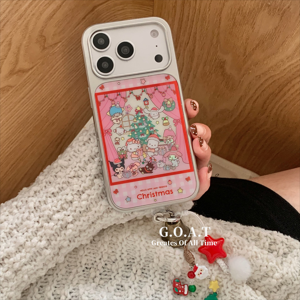 G.O.A.T Giáng Sinh Vui Vẻ Sanrio Họ Vỏ Tương Thích Cho iPhone 17 Pro Max iPhone 17 16 15 14 13 Pro M