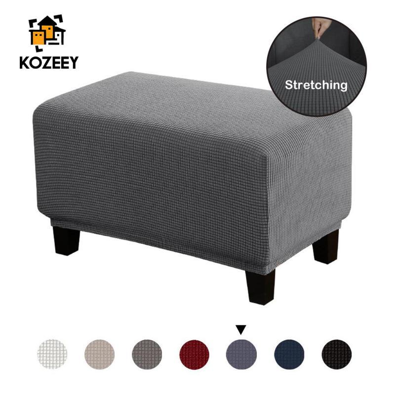 KOZEEY Chân Đế Bao Hình Chữ Nhật Co Giãn Ottoman Slipcovers Footrest Pouf Guard