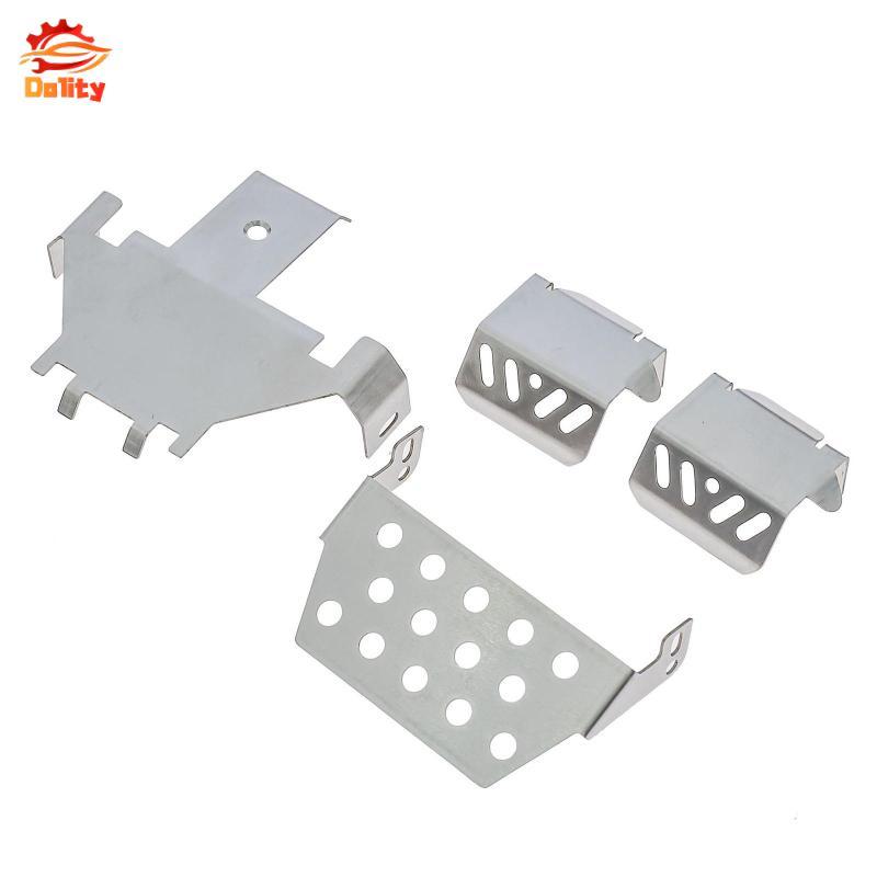 RC Xe Khung Xe Tấm Thép Không Gỉ Nâng Cấp Khung Xe Giáp Cho 1: 10 104026