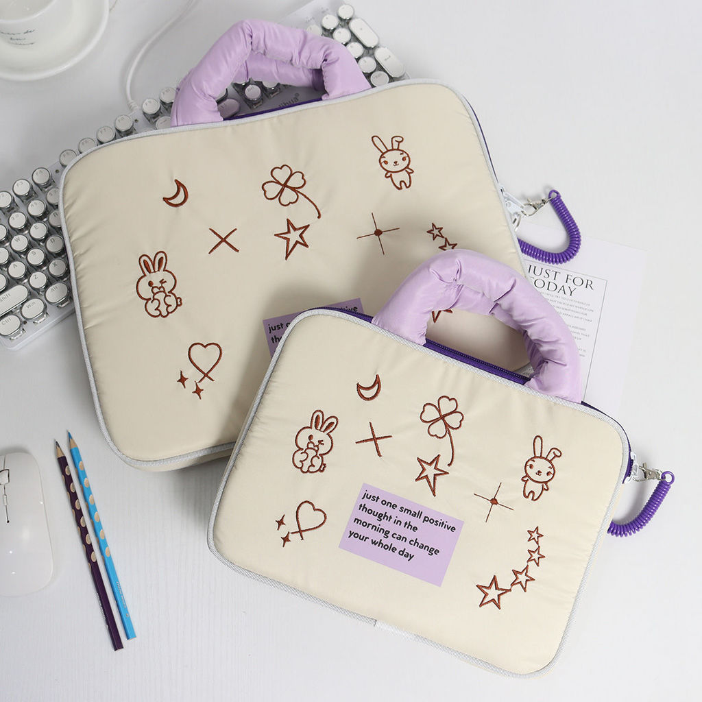 Túi đựng laptop bằng vải cotton không gian, phù hợp cho 14inch nữ, 15inch 16inch laptop, 11inch máy 