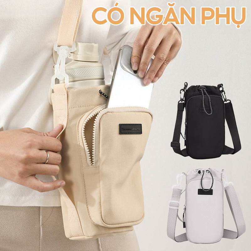 【BÁN CHẠY】Túi đeo Chéo đựng Bình Nước,Đai đeo điều Chỉnh Linh Hoạt,Hoàn Hảo Cho Đi Học,Đi Làm & Du Lịch