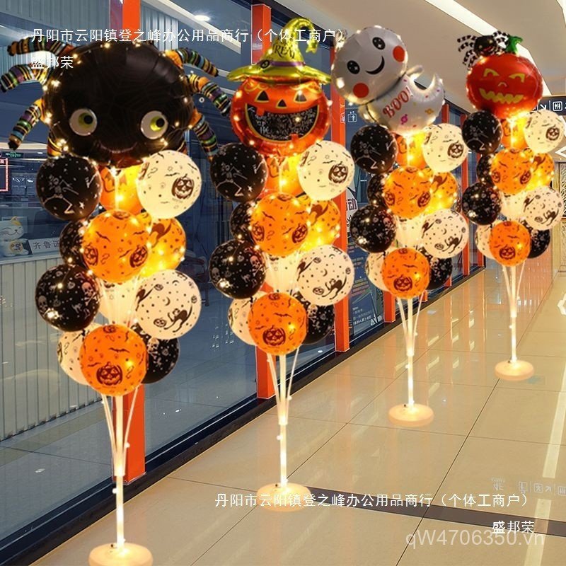 Halloween Trung Tâm Mua Sắm Bóng Trang Trí Đạo Cụ Cửa Hàng Trang Trí Ma Cửa Mẫu Giáo Cảnh Bí Ngô Tha