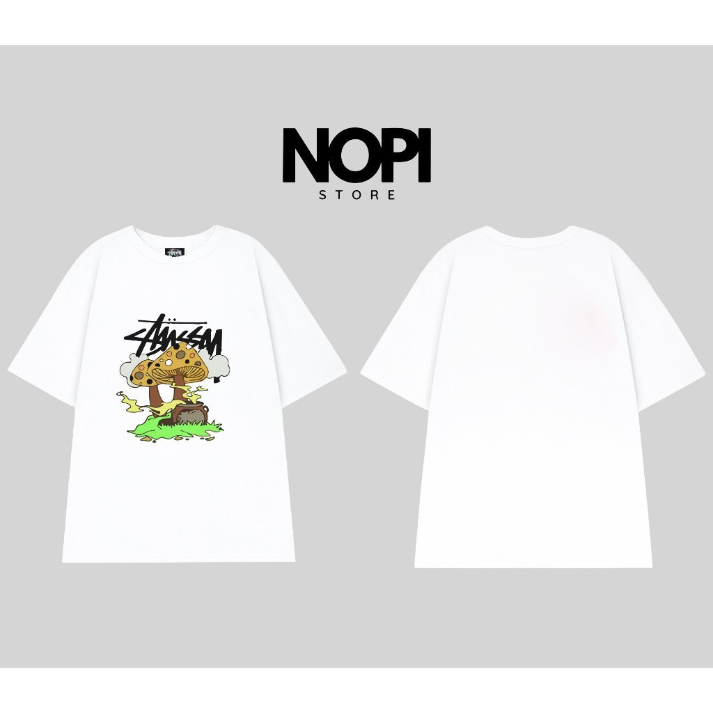 ÁO THUN STUSSY SOMETHINGS COOKIN FORM RỘNG NAM NỮ UNISEX VẢI COTTON CAO CẤP DÀY DẶN - NOPI STORE
