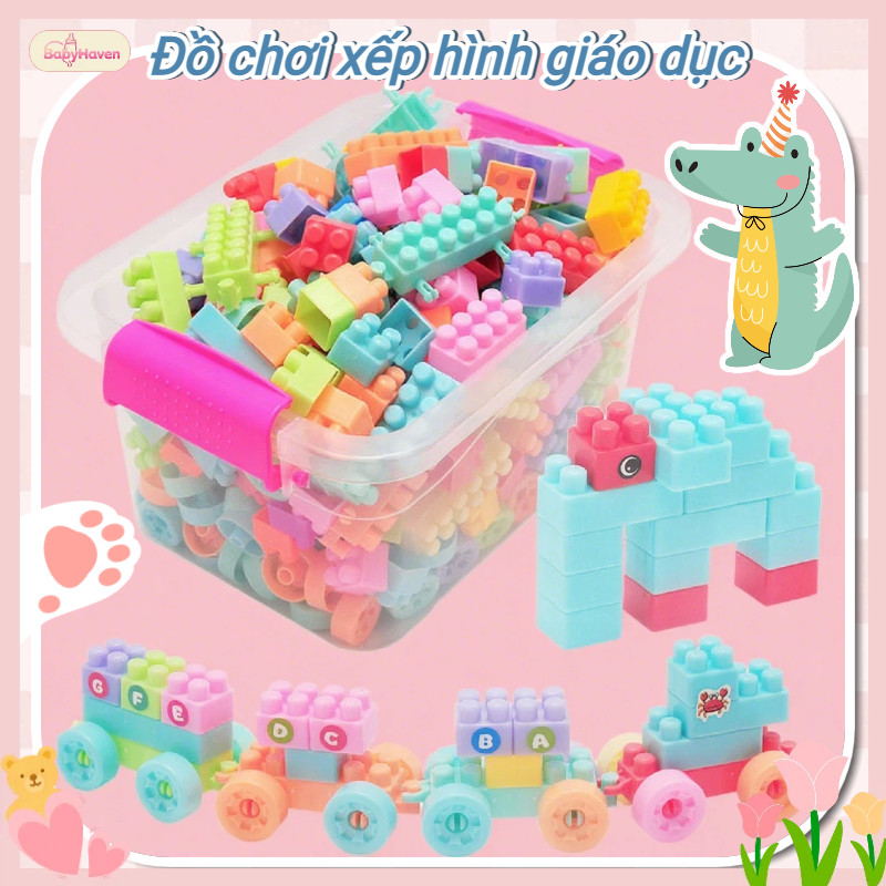 Bộ Đồ Chơi Xếp Hình Lắp Ghép 256/384 Miếng Cho Bé,Phát Triển Tư Duy Sáng Tạo,Đồ Chơi Giáo Dục Thông Minh