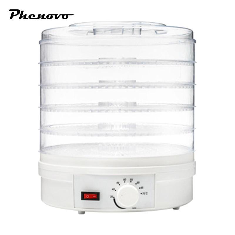 Máy sấy trái cây khô thực phẩm Máy sấy không khí Bình giữ nhiệt 5 khay Kiểm soát EU Máy sấy di động Máy khử nước cho thực phẩm và Jerky cho rau củ