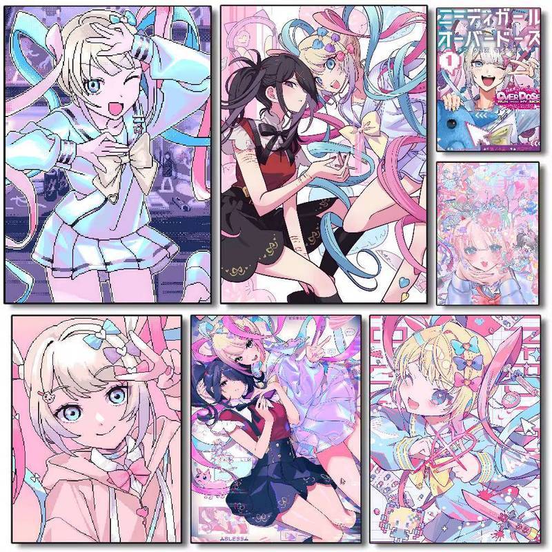 Needy Streamer Overload Canvas Art Chống Thấm Nước Kawaii Phòng Khách Phòng Ngủ Thanh Trang Trí Tườn