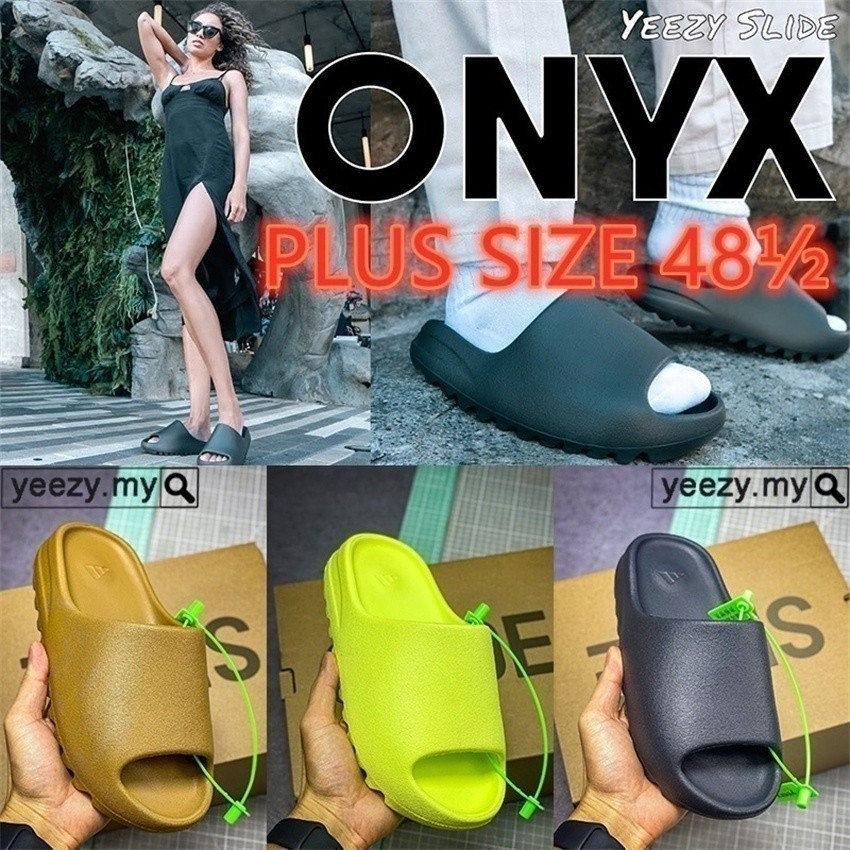 UA Kanye West x Yeezy Trượt Xương Nhựa Dừa Phong Cách Ngoài Trời Đi Biển Thể Thao Dép FZ5897 FX049