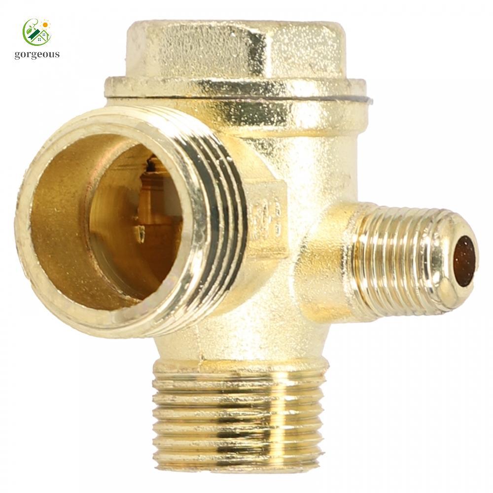 ⭐GROUS⭐Check Valve Replacement Thread Zinc alloy 3-way Air compressor Fittings