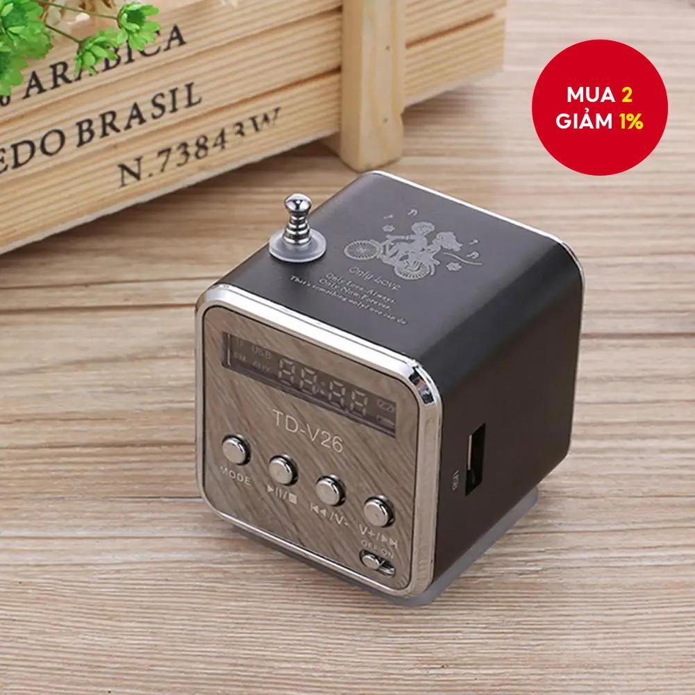 [Shopee Choice] Loa TD-V26 Mini Bluetooth, Đài FM, Máy Nghe Nhạc MP3, Soundbar Hỗ Trợ Thẻ TF, Loa Mi