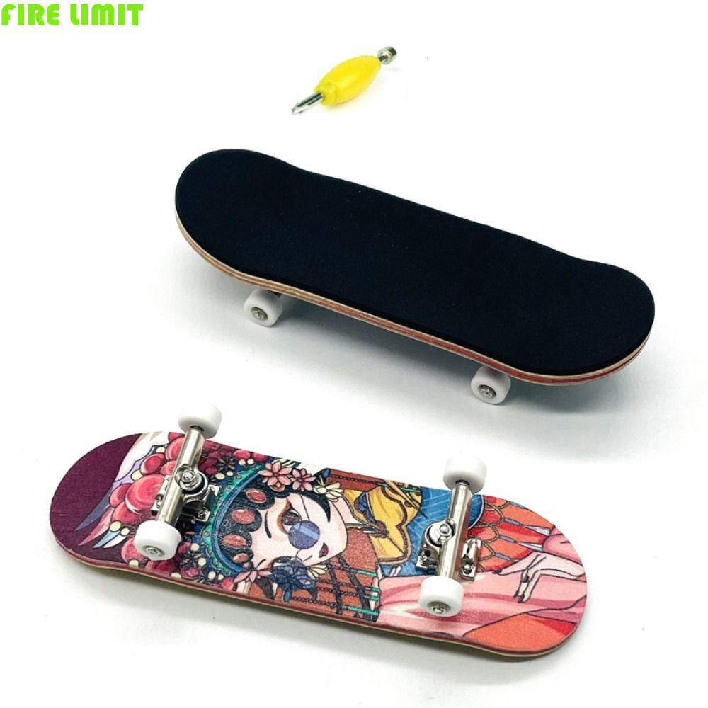 FIRE LIMIT Finger SkateBoard, Maple Wood Finger Skate DIY Wood Fingerboard DIY Wood Fingerboard, Fin