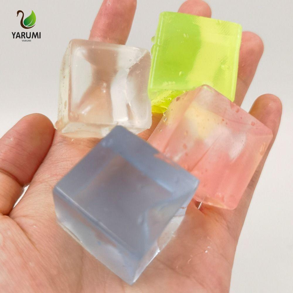 ALISON Ice Cube Balls Toy, Ice Cube Cat Paw Ice Block Bóp Toy, Ins Trong Suốt Phục Hồi Chậm Mini Cub