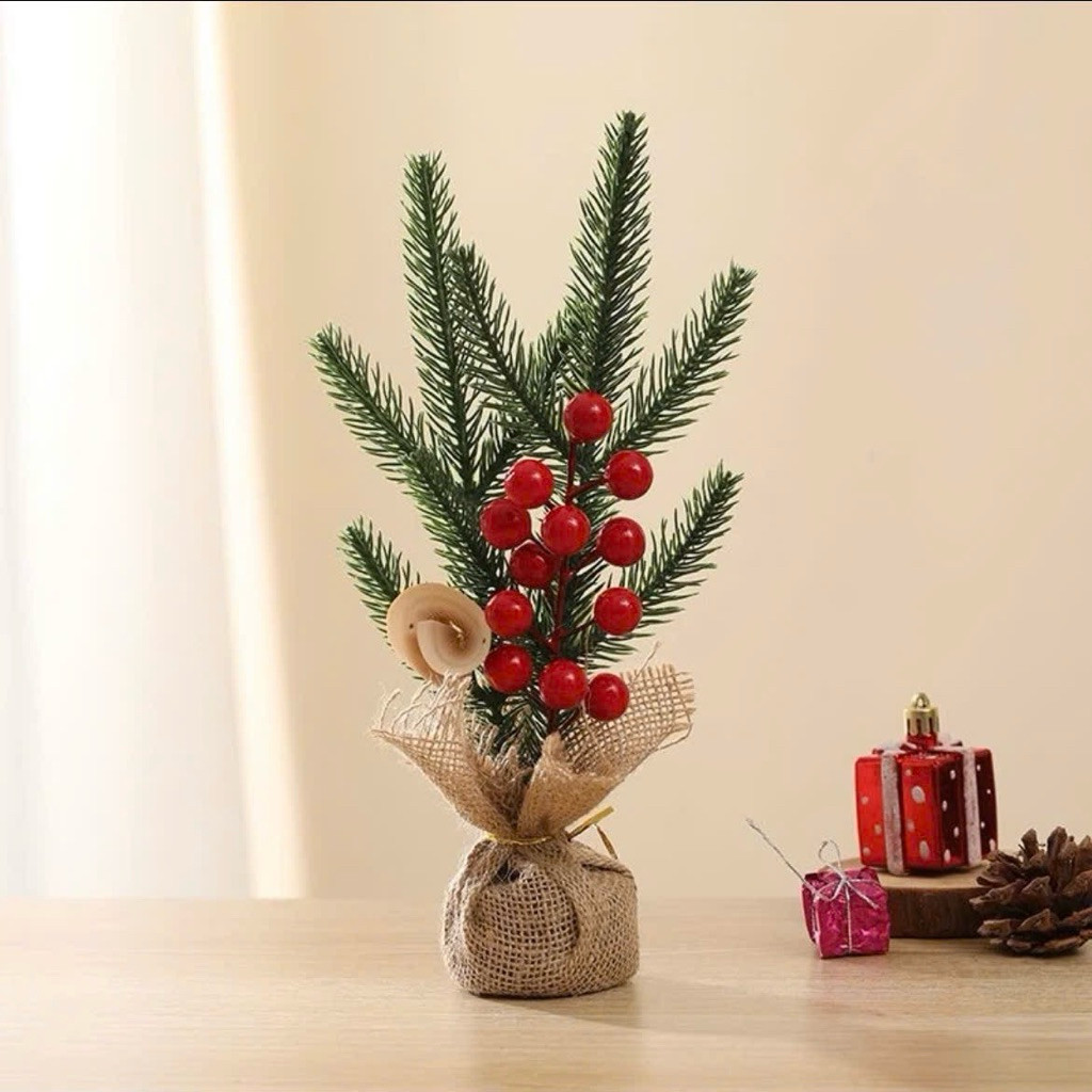 [Noel][ làm sẵn] Cây thông mini để bàn, trang trí noel,tết,quán cafe,nhà hàng,cây thông mini để bàn