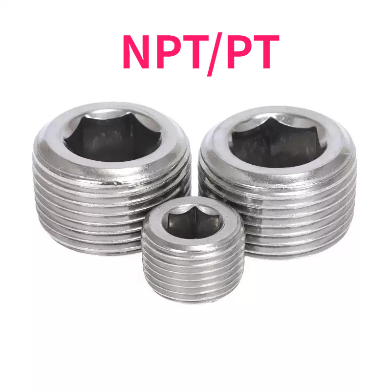 Phích cắm lục giác bằng thép không gỉ 304 NPT / PT dây ngoài nhồi bông phích cắm ống 2RC cổ họng phí