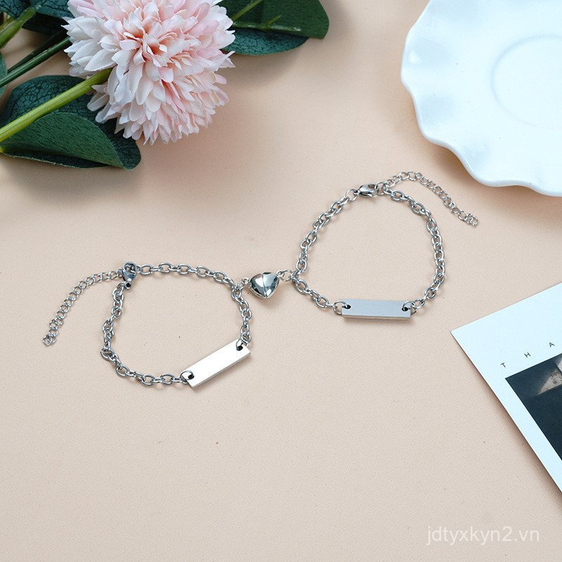 28.11 Siêu Sale Black Friday-Bán chạy Nam châm tình yêu bằng thép không gỉ thu hút Vòng tay bằng thé