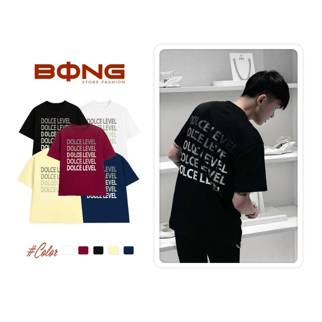 Áo Thun Dolce Lever Tráng Gương Phong Cách Đường Phố Lên Đồ Cực Chất, Áo Phông Unisex Nam N