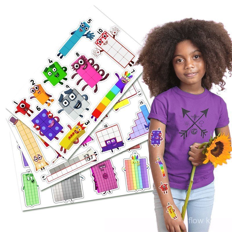 1 / 3 Miếng Dán Numberblocks Hoạt Hình Anime Đồ Chơi Trẻ Em Số