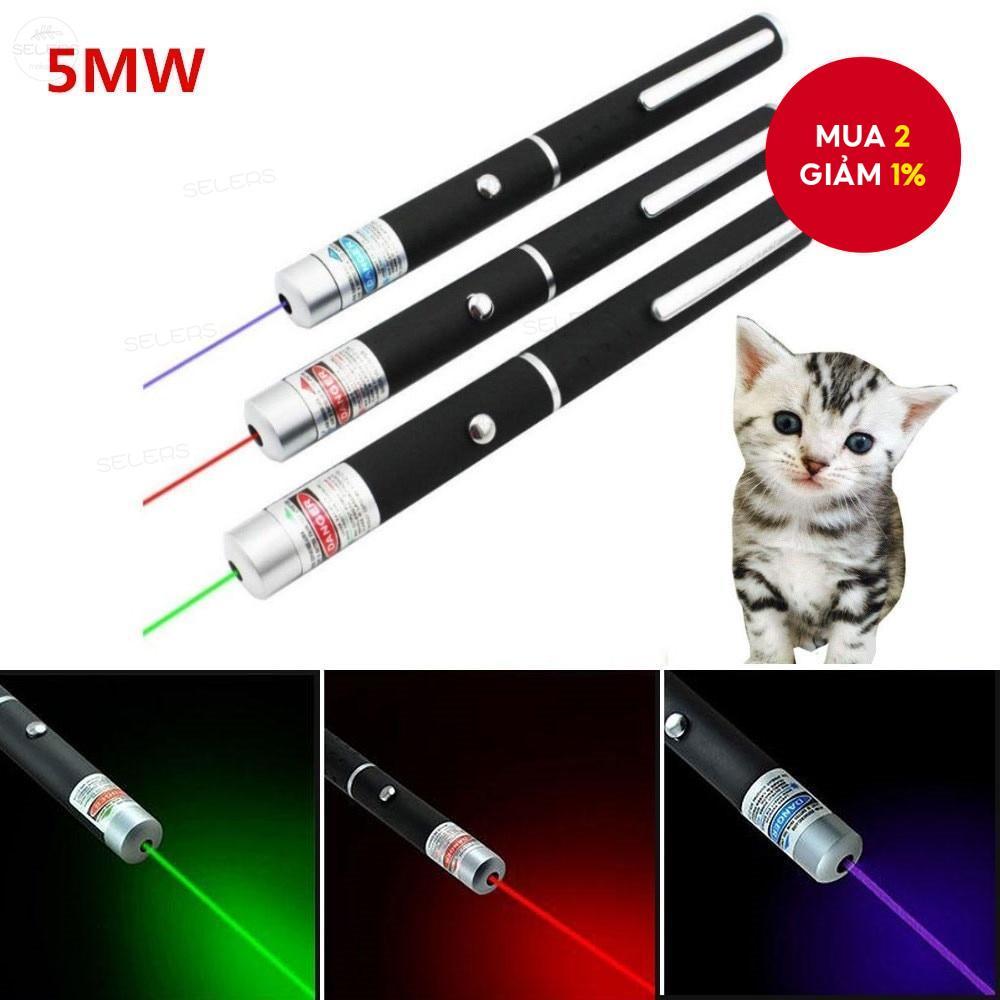 Bút laser xanh đỏ tím mạnh mẽ mới 5Mw điểm laser đơn