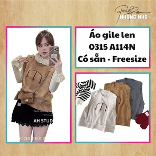 [QC Sẵn sll] Áo gile len sát nách cục bông vintage hàng Quảng Châu 0315 A114N Nhung Nhớ Boutique