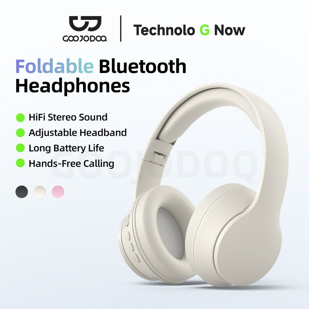 Tai nghe Bluetooth 5.3 GOOJODOQ, âm thanh nổi HiFi, thời lượng pin dài và nhiều chế độ phát lại.