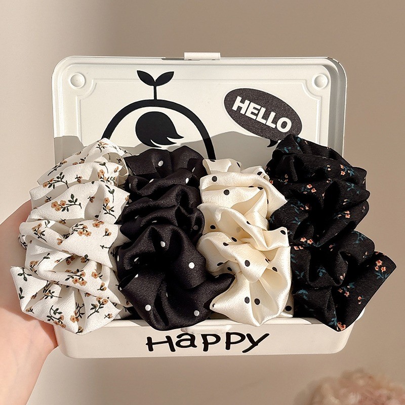 Seersucker Banana Clip Sweet Girl Phụ kiện tóc đuôi ngựa cao