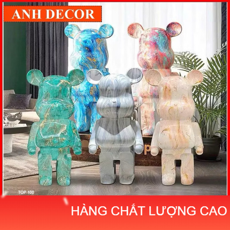 [LOẠI 1] BEARBRICK 80CM, GẤU BEARBRICK 80CM Bụng Phệ, Bearbrick Sơn Nhúng, Mạ Điện,Trang Trí Nhà Cửa