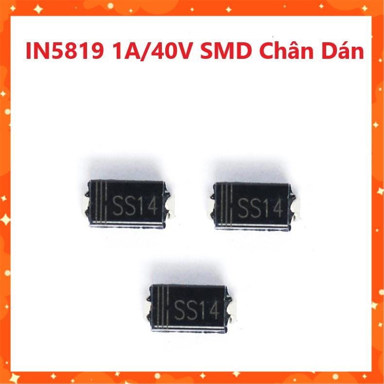 Túi 10 Con - SS14 - Diode Schottky IN5819 1A/40V SMD Chân Dán - Đi Ốt Nhanh 5819