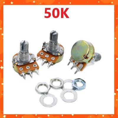 Triết Áp Đơn 3 chân 1K 2K 5K 10K 20K 50K 100K 500K 1M chất lượng cao, biến trở Volum, vỏ, núm triết 