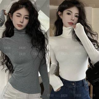  Áo Thun Giữ Nhiệt Nữ Dài Tay Cổ Lọ 8P Form Ôm Body Cotton Mềm Ấm Hot Trend Mùa Đông 