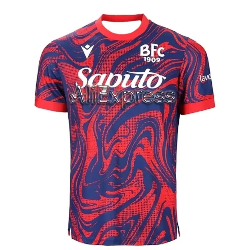 Áo bóng đá Bologna 24/25 mới, phù hợp nam nữ, in 3D và khô nhanh