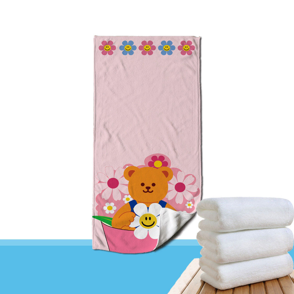 Good-looking All-Match Flower Series Towel Fitness Sports Sweat Towel Bath Towel Beach Towel Yoga Ab