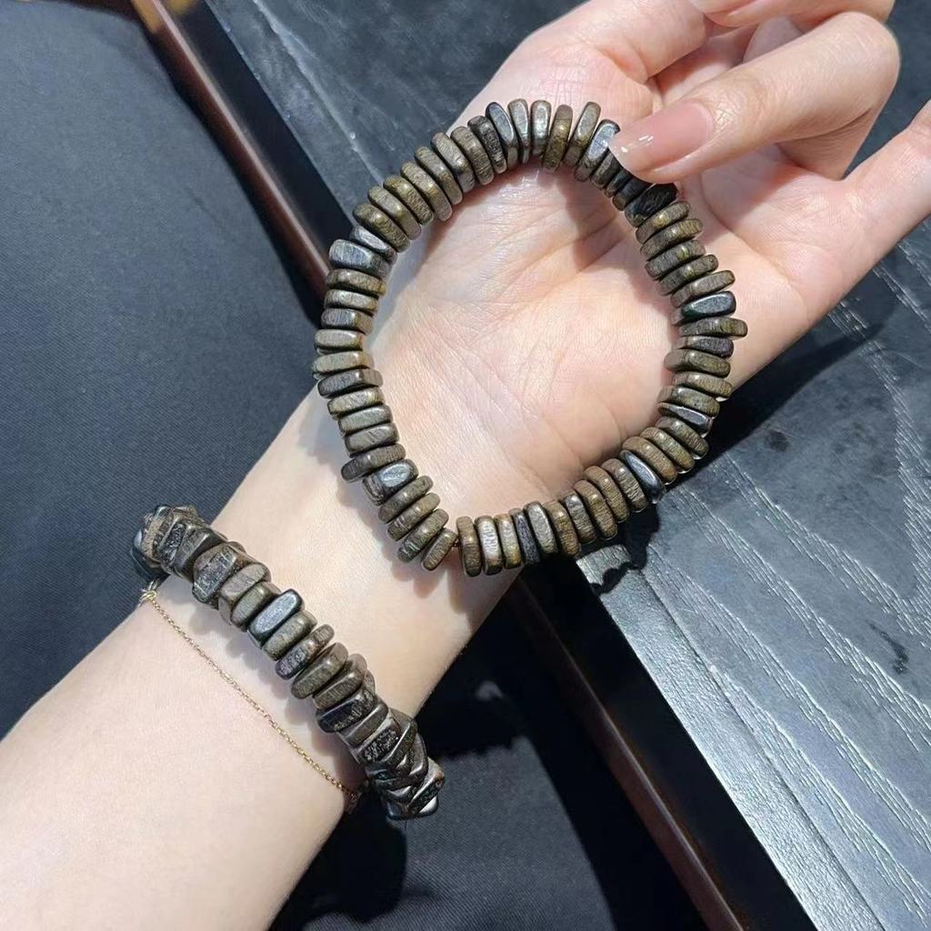 Chất Liệu Cũ Dallah Khô Trầm Hương Vòng Tay Loại Thường Ngày Hạt Vòng Tay Wenwan Vòng Tay Bằng Gỗ Đà
