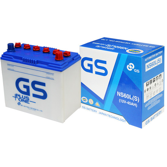 Bình ắc quy nước 12V 45Ah GS NS60L(S) - Ắc quy ô tô truyền thống GS
