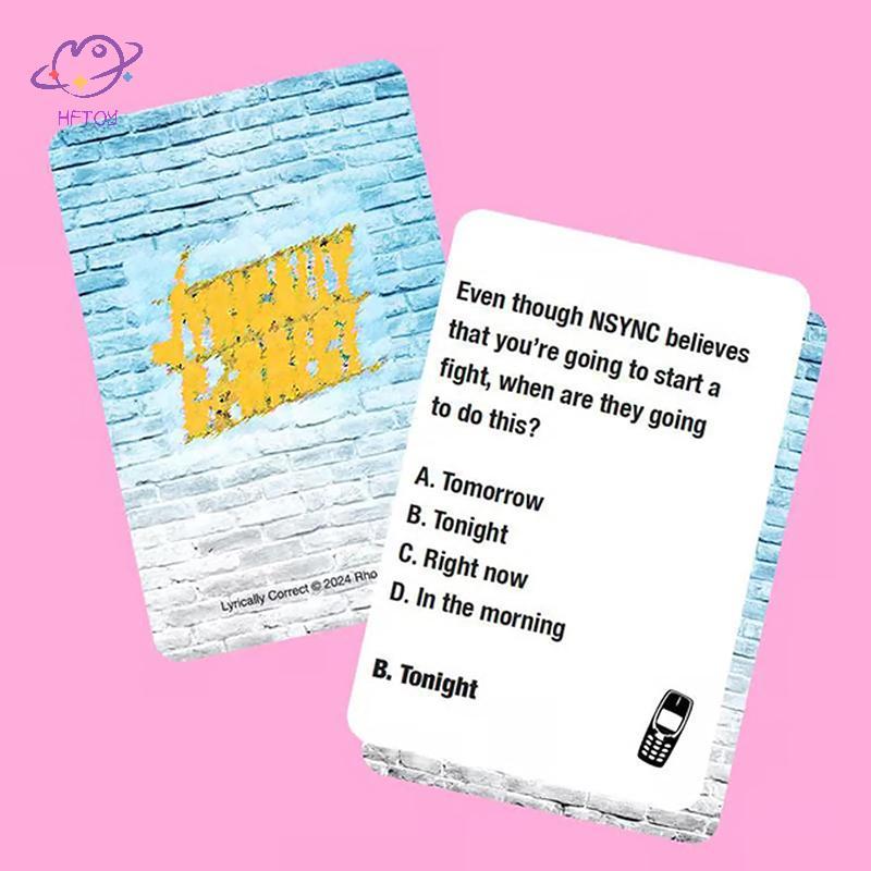 HFTOY Lời bài hát Pop Quiz Pop Quiz 90s & 2000s Edition Music Trivia Game - Trò chơi bài đoán nhạc P