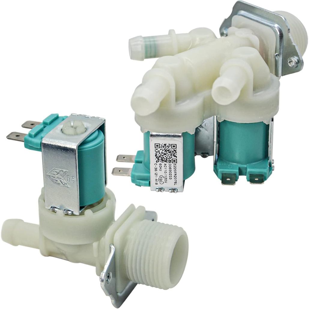 5220FR2075L Và 5220FR2006H (Lạnh & Nóng) Thay Thế Van Đầu Vào Nước Máy Giặt Cho LG & Kenmore, Thay T