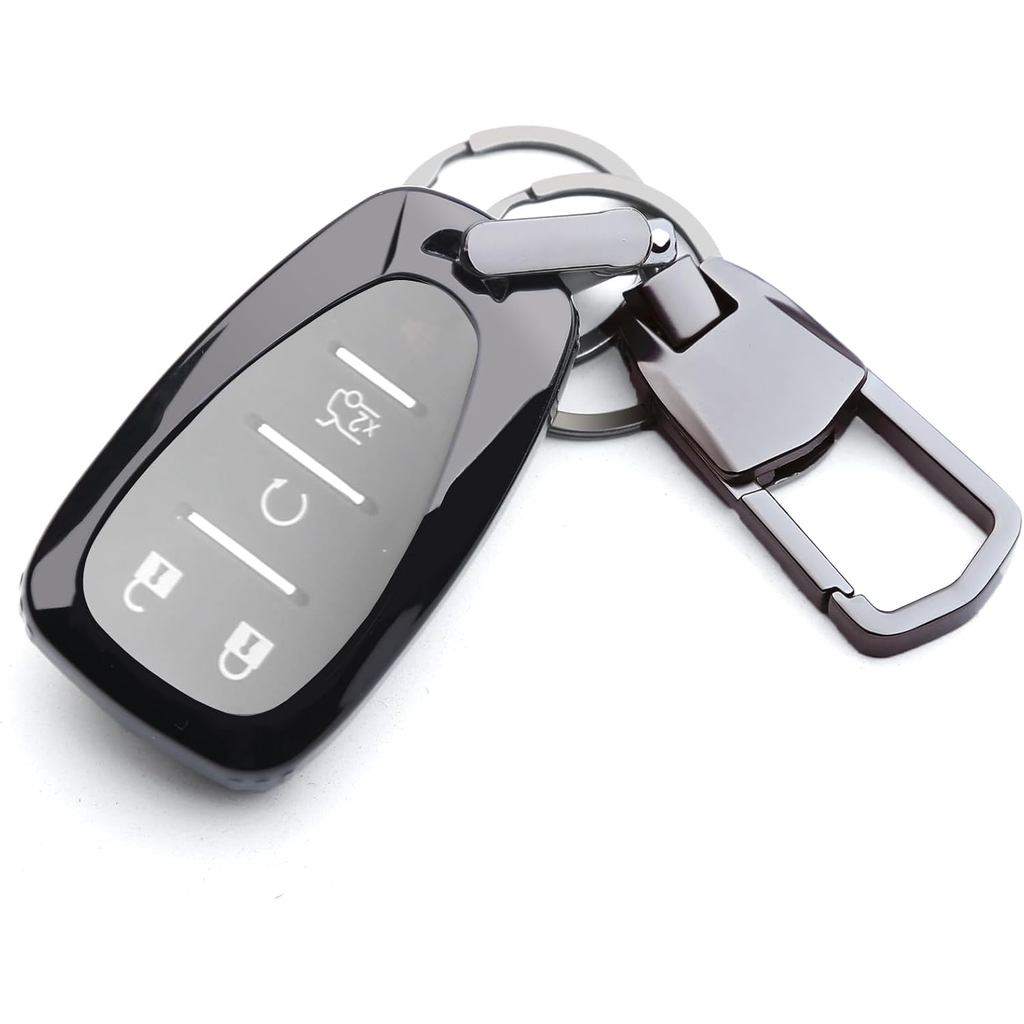Juedrli cho Chevy Car Key Fob Cover Case có móc khóa, Vỏ bảo vệ chìa khóa cho 2016-2024 Chevy Equino