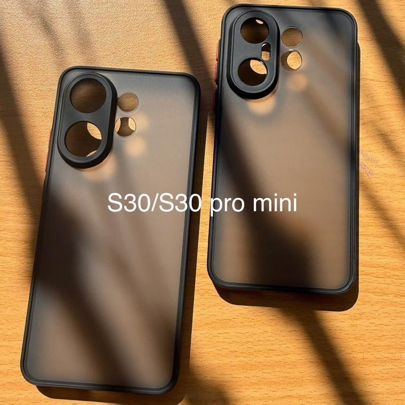 Ốp lưng Vivo S30 , S30 Pro Mini nhám viền màu,chống bám vân tay ( màu Đen)