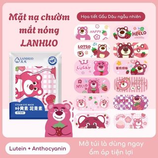 Combo 10 Miếng Mặt Nạ Mắt Nóng LANHUO Họa Tiết Sanrio Chườm Nóng Giảm Mỏi Mắt, Thư Giãn Ngủ Ngon