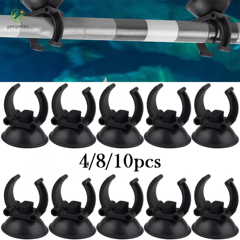 ⭐GROUS⭐Suction Cups Black Fish Tank Holder 4/8/10pcs Accessories.equipment Aquarium