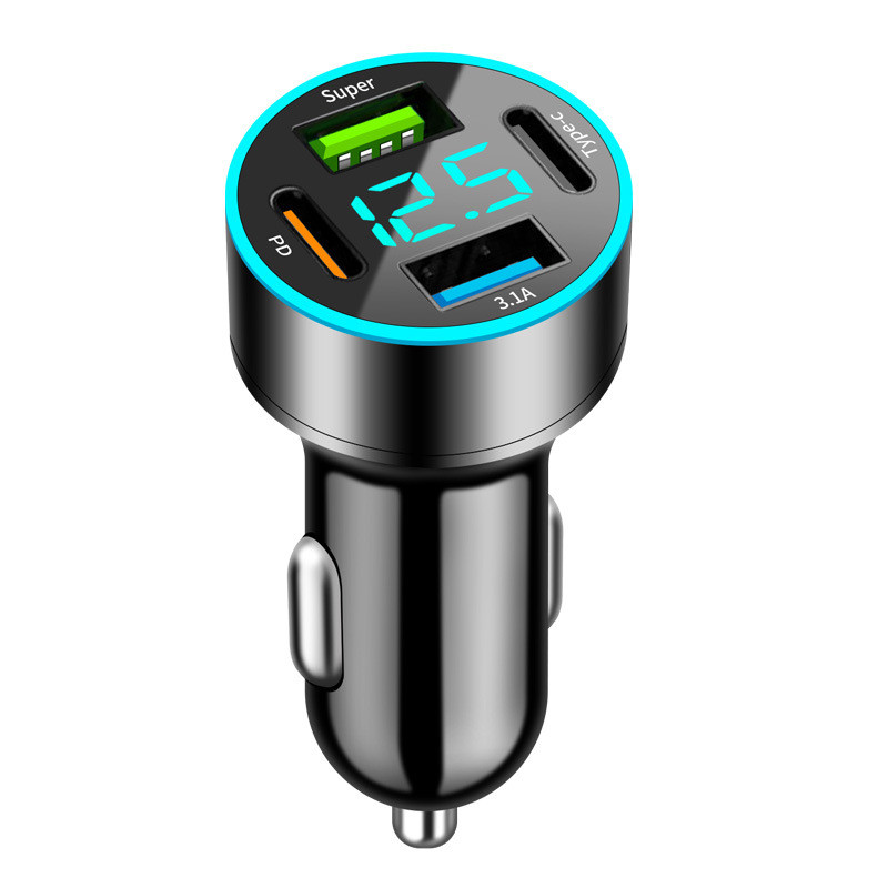 New Car Charger Digital Display Car Charger3.1A Double usb Car Charger Car Mobile Phone Charger Mult