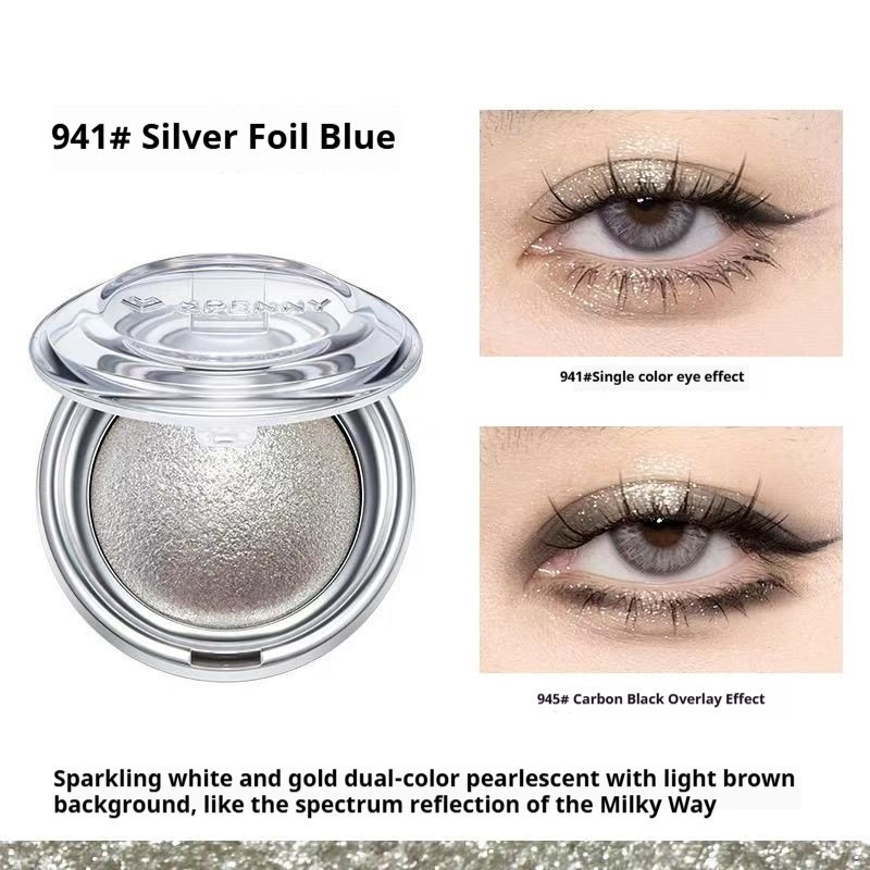 Spenny Bột Nướng Đơn Sắc Phấn Mắt Bảng Màu Tự Nhiên Matte Sequins Làm Sáng Mắt Màu Xanh Highlighter 