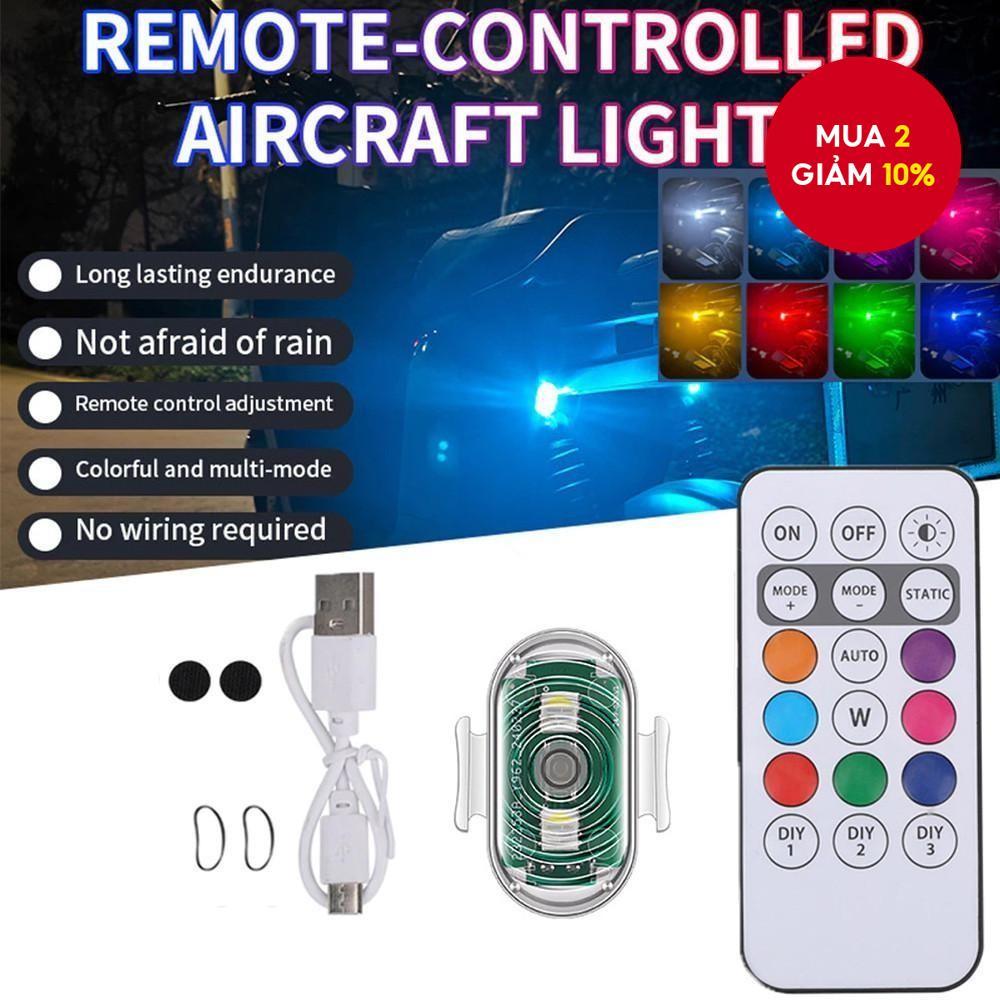 7 Màu Điều Khiển Từ Xa RGB LED Máy Bay Nhấp Nháy Đèn Xe Máy Đèn LED Vị Trí Đèn Không Dây Máy Bay Máy