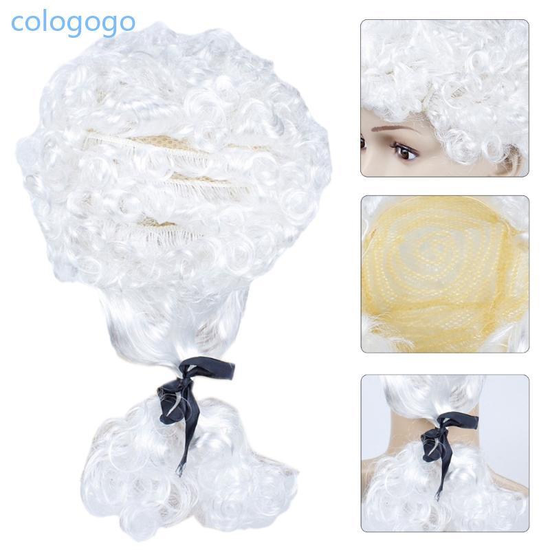 COLO Tóc Giả Trắng cho Lawyer và Judge - Perfect cho Halloween và Cosplay
